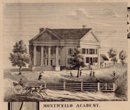 Monticello Academy, New York 1856 Old Town Map Custom Print - Sullivan Co.