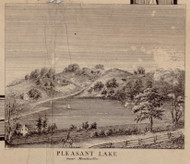 Pleasant Lake, New York 1856 Old Town Map Custom Print - Sullivan Co.