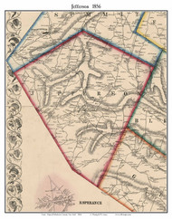 Jefferson, New York 1856 Old Town Map Custom Print - Schoharie Co.