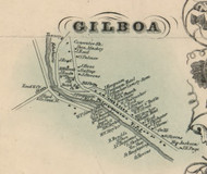 Gilboa Village, New York 1856 Old Town Map Custom Print - Schoharie Co.