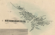 Richmondville Village, New York 1856 Old Town Map Custom Print - Schoharie Co.