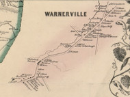 Warnerville, New York 1856 Old Town Map Custom Print - Schoharie Co.