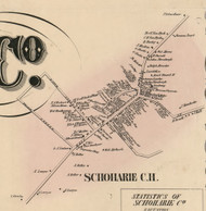 Schoharie C.H., New York 1856 Old Town Map Custom Print - Schoharie Co.