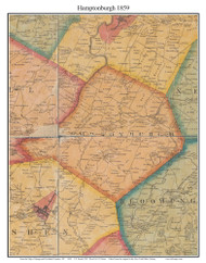 Hamptonburgh, New York 1859 Old Town Map Custom Print with Homeowner Names - Orange Co.