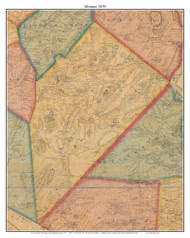 Monroe, New York 1859 Old Town Map Custom Print with Homeowner Names - Orange Co.