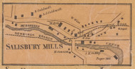 Salisbury Mills, New York 1859 Old Town Map Custom Print with Homeowner Names - Orange Co.