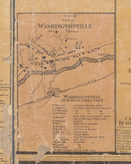 Washingtonville, New York 1859 Old Town Map Custom Print with Homeowner Names - Orange Co.