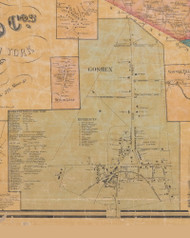 Goshen Village, New York 1859 Old Town Map Custom Print with Homeowner Names - Orange Co.
