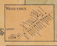 Westtown, New York 1859 Old Town Map Custom Print with Homeowner Names - Orange Co.