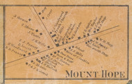 Mount Hope Village, New York 1859 Old Town Map Custom Print with Homeowner Names - Orange Co.