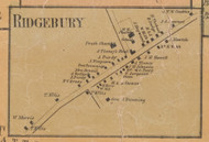 Ridgebury, New York 1859 Old Town Map Custom Print with Homeowner Names - Orange Co.