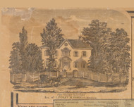 Ferris Residence, Coldenham New York 1859 Old Town Map Custom Print with Homeowner Names - Orange Co.