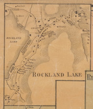 Rockland Lake, New York 1859 Old Town Map Custom Print with Homeowner Names - Rockland Co.