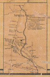Spring Valley, New York 1859 Old Town Map Custom Print with Homeowner Names - Rockland Co.