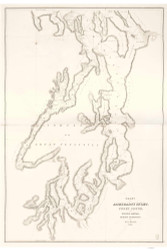 Admiralty Inlet - Puget Sound, 1841 Exploring Atlas - Pacific Coast - USA Regional