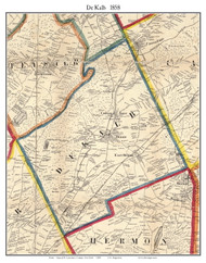 De Kalb, New York 1858 Old Town Map Custom Print - St. Lawrence Co.
