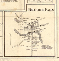 Brasher Falls, New York 1858 Old Town Map Custom Print - St. Lawrence Co.
