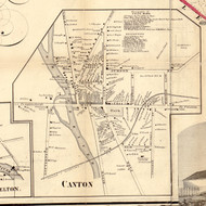 Canton Village, New York 1858 Old Town Map Custom Print - St. Lawrence Co.