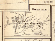 Richville, New York 1858 Old Town Map Custom Print - St. Lawrence Co.