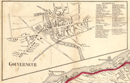 Gouverneur Village, New York 1858 Old Town Map Custom Print - St. Lawrence Co.