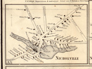 Nicholville, New York 1858 Old Town Map Custom Print - St. Lawrence Co.