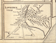Lawrenceville, New York 1858 Old Town Map Custom Print - St. Lawrence Co.