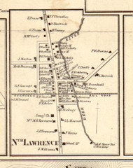 North Lawrence, New York 1858 Old Town Map Custom Print - St. Lawrence Co.