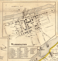 Waddington, New York 1858 Old Town Map Custom Print - St. Lawrence Co.