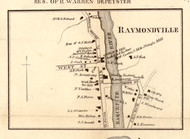 Raymondville, New York 1858 Old Town Map Custom Print - St. Lawrence Co.