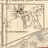 East Pierrepont, New York 1858 Old Town Map Custom Print - St. Lawrence Co.