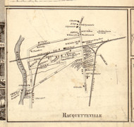 Racquetteville, New York 1858 Old Town Map Custom Print - St. Lawrence Co.