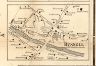 Russell Village, New York 1858 Old Town Map Custom Print - St. Lawrence Co.