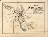 West Stockholm, New York 1858 Old Town Map Custom Print - St. Lawrence Co.