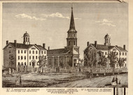 St. Lawrence Academy and Presbyterian Church, New York 1858 Old Town Map Custom Print - St. Lawrence Co.