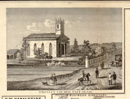 Trinity Church, New York 1858 Old Town Map Custom Print - St. Lawrence Co.