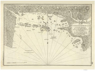 Casco Harbor and Bay-Small Point to Cape Elizabeth 1779 - Old Map Reprint - Maine Coastline