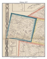 Pinckney, New York 1857 Old Town Map Custom Print with Homeowner Names - Genealogy Reprint - Lewis Co.