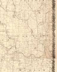 Bruellet, Illinois 1870 Old Town Map Custom Print - Edgar Co.