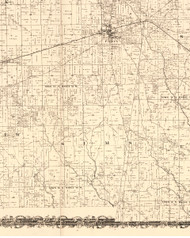 Sims, Illinois 1870 Old Town Map Custom Print - Edgar Co.