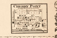 Cherry Point - Edgar Co., Illinois 1870 Old Town Map Custom Print - Edgar Co.