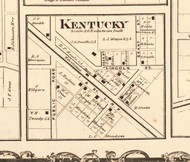 Kentucky - Edgar Co., Illinois 1870 Old Town Map Custom Print - Edgar Co.