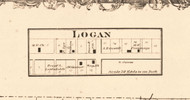 Logan - Edgar Co., Illinois 1870 Old Town Map Custom Print - Edgar Co.