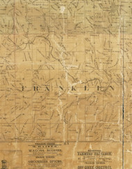 Franklin, Iowa 1872 Old Town Map Custom Print - Allamakee Co.