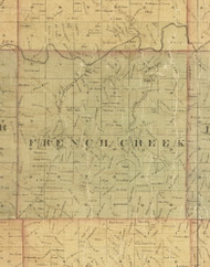 French Creek, Iowa 1872 Old Town Map Custom Print - Allamakee Co.