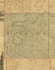 Hanover, Iowa 1872 Old Town Map Custom Print - Allamakee Co.