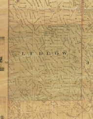 Ludlow, Iowa 1872 Old Town Map Custom Print - Allamakee Co.