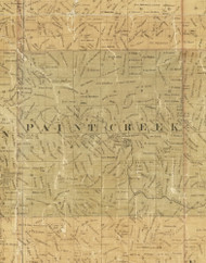 Paint Creek, Iowa 1872 Old Town Map Custom Print - Allamakee Co.