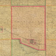 Washington, Iowa 1884 Old Town Map Custom Print - Buena Vista Co.