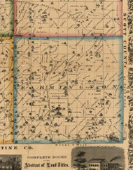Farmington, Iowa 1863 Old Town Map Custom Print - Cedar Co.