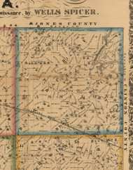 Massilion, Iowa 1863 Old Town Map Custom Print - Cedar Co.